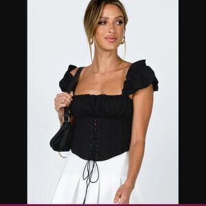 NWT Princess Polly Harry Top in Black Size 10